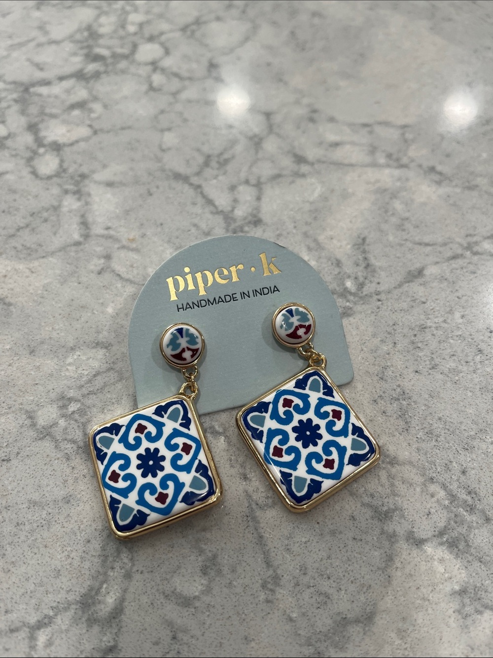 PIPER K HANGING HANDMADE EARRINGS-NEW